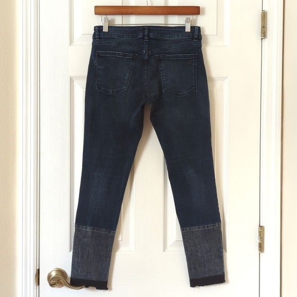 DL1961 Florence Instasculpt Dark Wash Mid Rise Ankle Cropped Skinny Jeans 27 - Picture 4 of 15